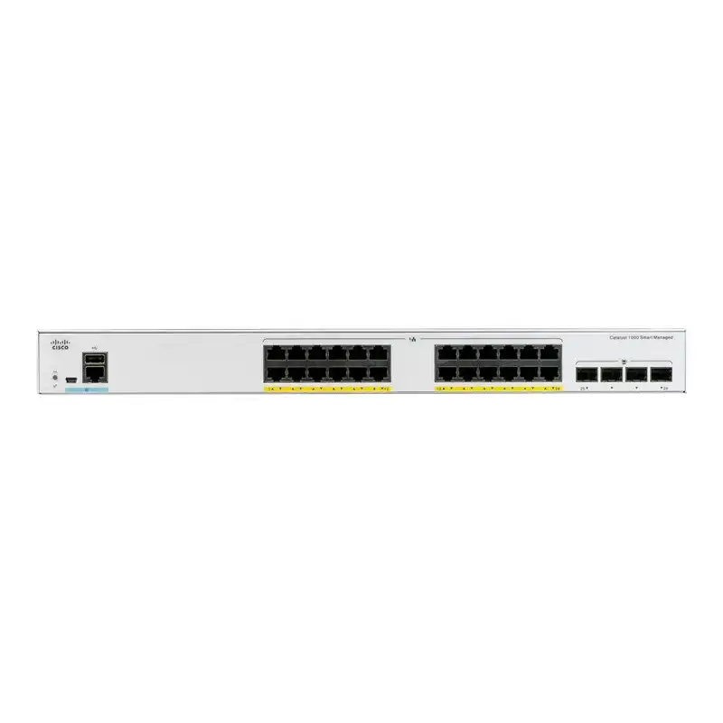 Cisco Catalyst 1000-24P-4X-L - Commutateur - Géré - 13 x 10 - 100 - 1000 (PoE+) + 11 x 10 - 100 - 10... (C1000-24P-4X-L)_1